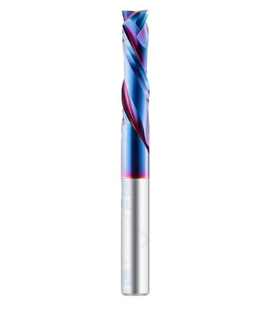 10 szt. 3,175 4 6 mm frezy z węglika spiekanego do frezów 2-ostrzowych z niebieską powłoką nano do frezarki CNC, drewno, końcówka kompresyjna(10Pcs 6x22mm)