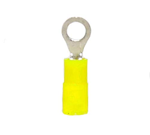 24-20 AWG 3-pc Nylon w/Sleeve Insulated #4 Stud Ring Terminal (100/Pkg.)