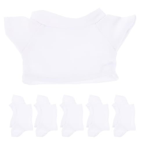 ABOOFAN 6 Piezas de Camisetas para Peluches de 20 CM Disfraz de Algodón Suave y Delicado Ropa Reutilizable para Muñecas Decoración Compacta para Muñecas Camisetas Reemplazables