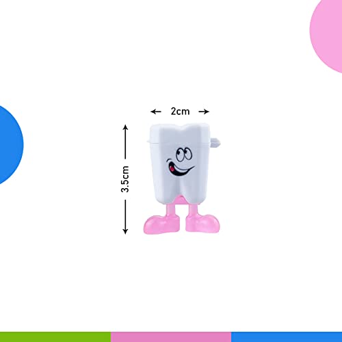 YOUYA DENTAL Teeth Storage Box, Lovely Baby Milk Tooth Fairy Box Tooth Organizer Teeth Saver Box with Expression Case Gift for Kids Keepsake-White(50 Pieces)