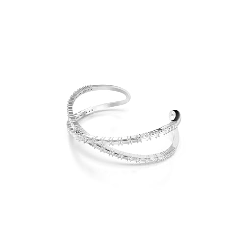 Swarovski Bracciale Rigido Hyperbola, Infinito, Bianco, Placcato Rodio - 2