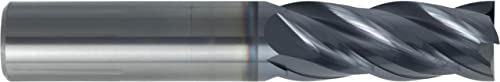 CME 3 pcs Micrograin Carbide End Mills, Variable Helix Design, Square Nose, TiAlN Coated, 1/2