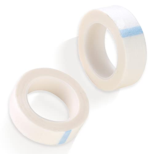 2 Rolls Micropore Surgical Tape,Hypoallergenic,1.25cm X 9m Easy to Tear Adhesive Medical Tape,Non Woven Medical Tape for Wound Dressing Tapes,Taping Bandages Eyelid Stickers DIY,Multipurpose Tape