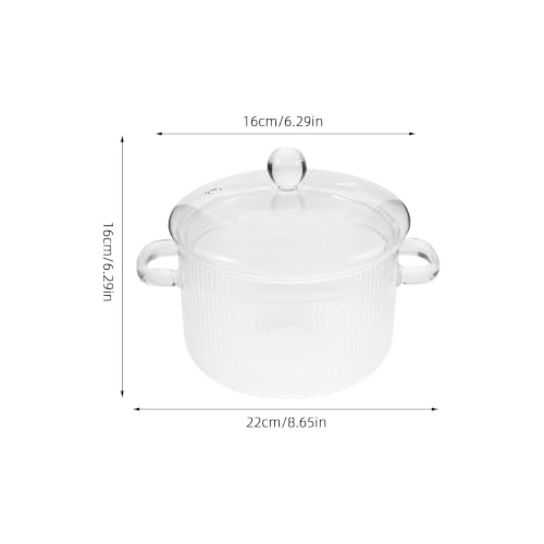 Olla de vidrio borosilicato para evitar derrames en cocinas compactas y sin espacio 3