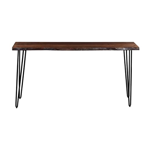 Jofran Nature's Edge Solid Acacia Sofa Counter Height Dining Table, Chestnut