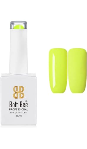 Image of Bolt Bee Lime Punch Color Gel Nail Polish Soak Off UV Gel 15ML DIY at Home Manicure Salon Nail Art