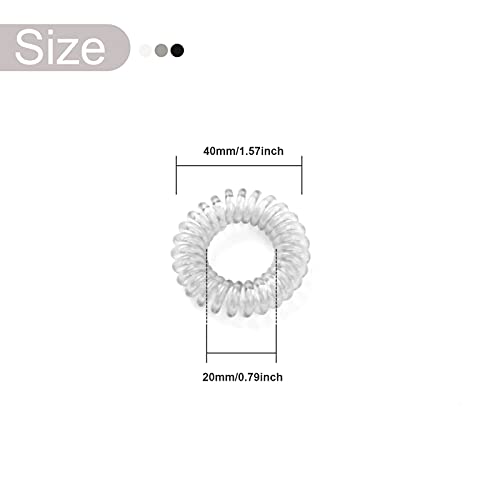 Yeepsys Hair Ties, Coil Hair Ties, Phone Cord Hair Ties, Hair Coils Elastic Hair Band With Strong Grip (S, Gray) #TOP1