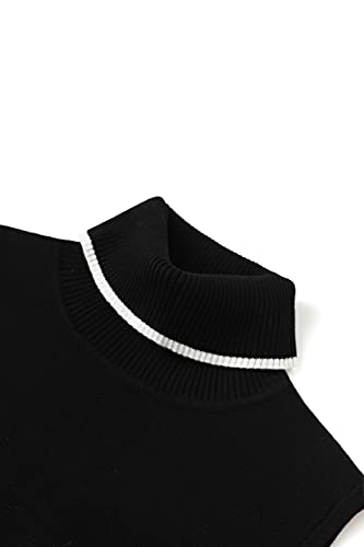 Image of Spicy Sandia Women Stretchable Turtleneck Knit Sleeveless Slim Fit Sweater