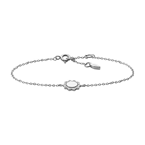 FOSSIL - Bracciali D'argento Nessuna pietra preziosa Da donna, Silver, Length: 165mm-190mm, Width: 7mm - JFS00563040