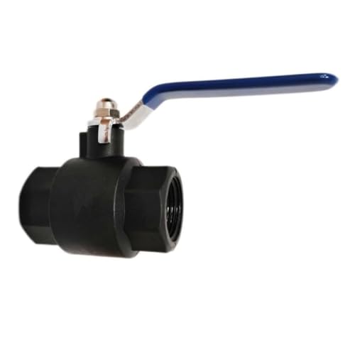 Suinga Valvula de Esfera Antihielo 3/4'' de Polipropileno Negro | Llave de Paso Fontaneria con Maneta Metálica para Climas Frios