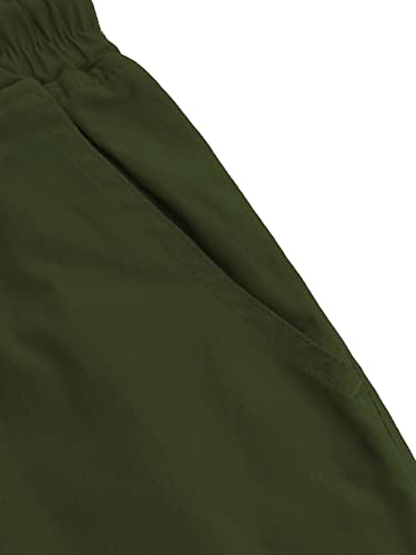 Boonlight Mens Casual Flat Front Shorts Running Shorts For Men With Multi Pocket Athletic Shorts For Summer,Army Green thumb #3