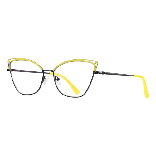 Image of Blue Light Glasses Cateye Women Fake Eyeglasses Anti Eye Strain Computer Glasses Clear Lens