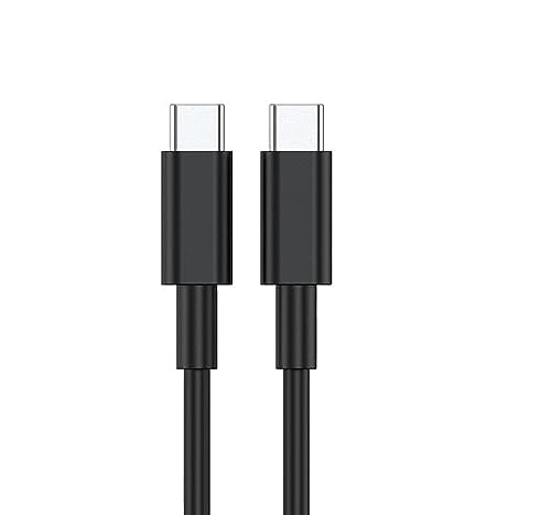 Image of 10W to 65W Type-C To Type-C USB Cable for Motorola Edge 30 Fusion,Motorola Edge 30 Neo,Motorola Moto E22s USB Cable Original Like Charger Cable | Quick, Dash, Warp, Dart, Flash, Turbo, Super Vooc Fast Charging Cable | Data Sync Cable | Type C to USB-C Cable (6 Amp, 1.2 Meter /3.9 Feet, Black) LKS|9