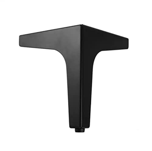 Steel Art Craft-Sofa Hardware Leg 4 Inch / 10 Cms Sofa Furniture Golden Glossy Finish Heavy Model Y Design Sofa Leg Set of 4(Black)