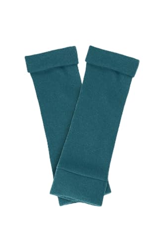 Turtle Doves 100% Recycled Cashmere Fingerless Gloves Teal