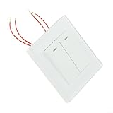 Design carré moderne et ce que vous obtenez : le colis contient 1 interrupteur mural dissimulé avec un élégant panneau carré en verre trempé (82 x 82 mm) qui se marie avec un décor contemporain en blanc, gris ou noir tout en offrant une fonctionnalité de contrôle double sens.