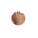 HUASAI Hand Chain Snake Bracelet for Women Finger Ring Bracelet Snake Hand Jewelry for Party(Gold)