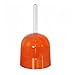 FMTY Perfect Pitch Solid Handle Crystal Singing Bowl Chakra Bowl with Bamboo Mallet and Travel Carrying Bag for Sound Healing Handle Colored Crystal Singing Bowl (Orange, 432Hz D note)