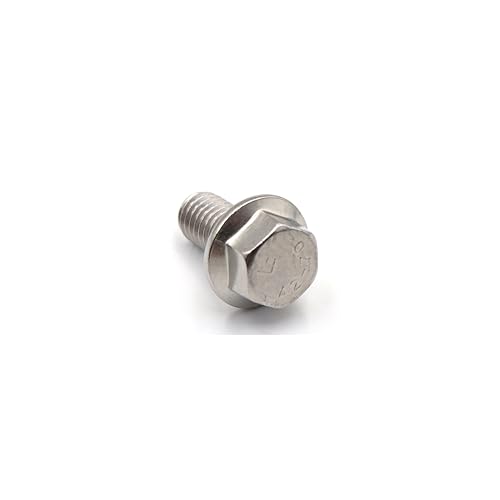 Image of cSeao 1 /4-20 x 1 Flanged Hex Head Bolts Flange Hexagon Screws, Stainless Steel 304, DIN 6921, 10 PCS