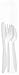 Amazon Basics Medium Weight Plastic Individually Wrapped Cutlery Kits, White, 500 Count