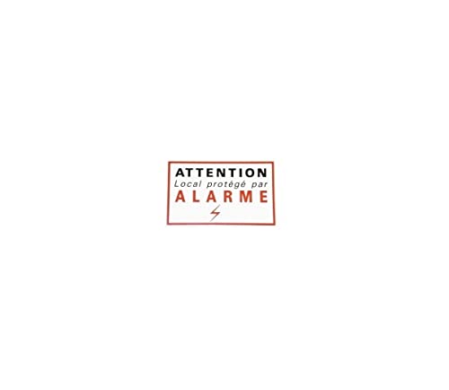 Pack 5 Pièces d’Etiquettes Signalisation Adhésive - Sticker Alarme Sécurité, Autocollant Dissuasif, Protection Dissuasive