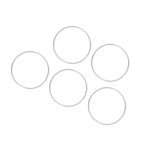 Cabilock Metal Dreamcatcher Ring Electroplated Silver Iron Hoop DIY Craft Ring Perfect for Decorations Wind Chime and DIY Projects