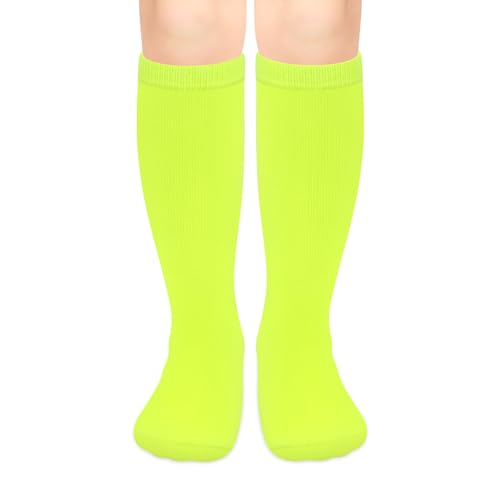 Image of Olreco 1 Pack Toddler Kids Youth Soccer Socks Girls Boys Baseball Socks Youth Knee High Softball Football Accessories Cotton