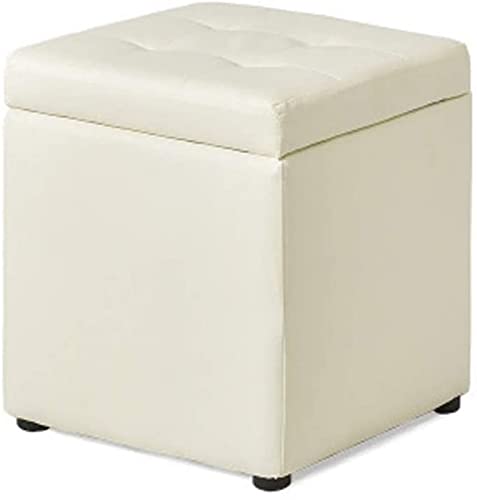 Repose-Pieds Coffre de Rangement Ottoman Cube en Mousse à Mémoire - 2