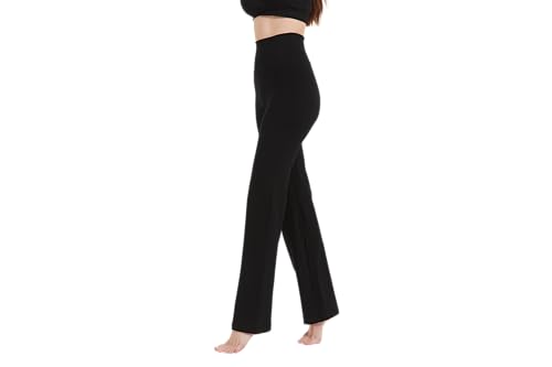 Cotton Spandex High Rise Straight Leg Yoga Pants Legging(Regular Size/Plus Size) S-4XL (32"/34"/36" Inseam)2