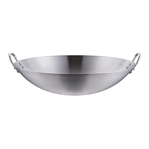 Wok Pan Wok Pan Rostfritt stål, Outdoor Wok Pan Woks och Stir Fry Panner Nonstick Ingen Kemisk Steg Fry Pan, Endast for gasspis, olika storlekar (Size : 40cm/16inch)