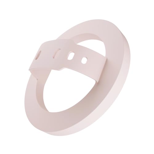 Image of RIGGEAR Soft Silicone Magnetic Phone Grip, Finger Loop Ring Holder Compatible with MagSafe iPhone Models and Magnetic Phone Cases (Pink)