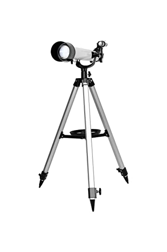 Image of Coleman 700mm x 60mm Refractor Telescope (35x-525x) Kit with Heavy-Duty Carrying Case - Elegant White