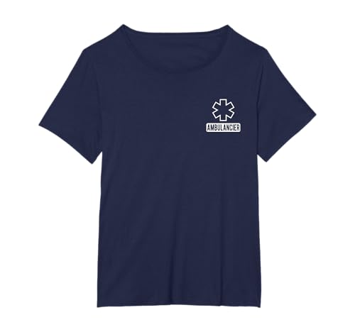 Mode Ambulancier - T-Shirt Bleu Homme S Classic Regular Fit