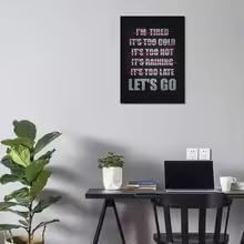 LMAIWANG Lets Go plakat motywacyjne cytaty obraz minimalistyczny pozytywny sztuka ścienna salon dom biuro dekoracja Cuadros druk na płótnie (60 x 90 cm/ramka)