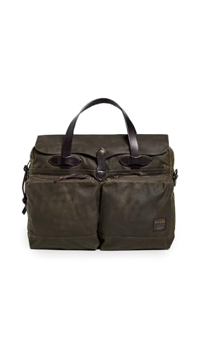 Filson Mens Tin Cloth 24 Hour Briefcase Otter Green One Size