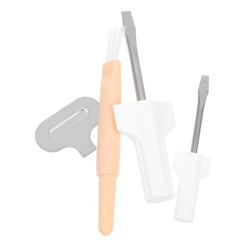 GALPADA Kit de 4 Accesorios para Mantenimiento de Máquina de Coser Doméstica Destornillador y Cepillo Pequeño para Reparación y Uso en Taller Casero