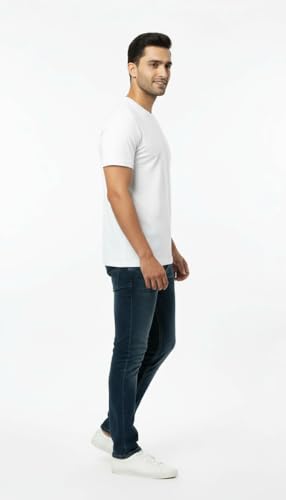 Image of Men's 100% Supima Cotton Crew Neck T-Shirt - Classic Slim Fit, Ultra-Soft Breathable Fabric, Short Sleeve Solid Tee