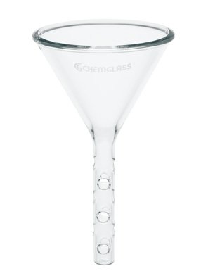 Chemglass CG-1758-02 Series CG-1758 Solvent Addition Funnel, 12 mm Stem OD, 100 mm Length