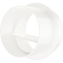 Valvula Antirretorno Extractor Baño Hon&Guan ø100mm Compuerta Antirretorno Conector de Tubo de Ventilación con Válvula Antirretorno para Extractores, Baño, Kitchen, Ventilación Doméstica, Hidroponía, Blanco (ø100mm)