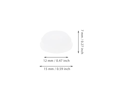 Image of ONLYKXY 10 Pcs Clear Silicone Round Snap in Type Locking Furniture Hole Plugs Button Protective Cover Cap Head,Universal (12mm /0.47inch)