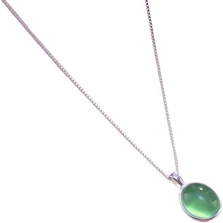 Pendentif ovale en pierre précieuse argent sterling, bijou fait main délicat pour femmes