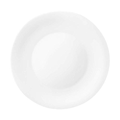 DFMI New Bormioli Rocco 480170FS7121990 Glass White Moon Dinner Plate, 10-inch diameter, 1 Unit each DFMI New Bormioli Rocco 480170FS7121990 Glass White Moon Dinner Plate, 10-inch diameter, 1 Unit each