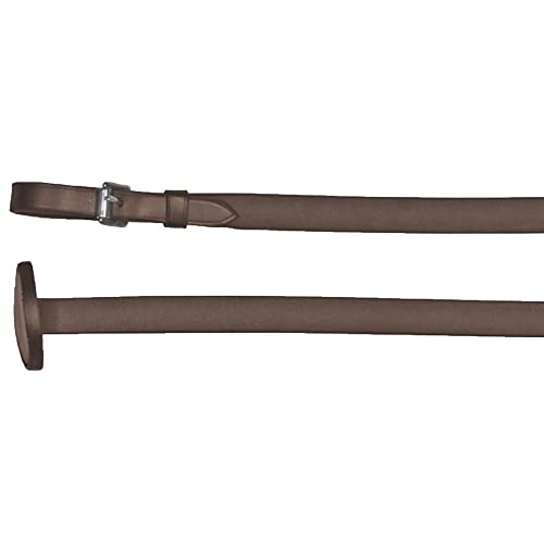 Schneiders Premier Flat Leather Show Leads 7 x 5/8 | Color Brown | Ideal for Presenting Arabians | Hand Rubbed & Finished Leather | Heavy Duty Buckle & Hand Stop