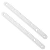 HEMOTON Schiene für Schublade aus Weißem Kunststoff 2 Stück 180mm Starke Tragfähigkeit und Sanftes Gleiten als Ersatzteil für Kleiderschrank und Schubladenauszug