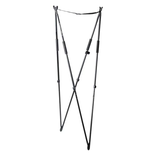 Zielstock – Höhenverstellbarer Vierbein-Zielstock aus Aluminium (95–175 cm), V-Gabel, 360° drehbar, gepolsterte Griffe, inkl. Tragetasche – Stabiler Schießstock für die Jagd