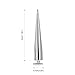 Uviviu 20 Pcs 40mm Spike and Studs, Metalic Rivet Screw on Cone for Leather Crafts Punk DIY Clothing (40MMx20Pcs, Silvery)