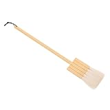NUOBESTY Pinceau Plat Poils de Chèvre Fait Main Manche Ergonomique Antidérapant Brosse Aquarelle Douce pour Grands pour Débutants et Peinture Chinoise