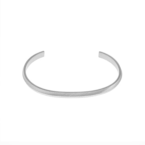 Fossil Herren Edelstahl mit offenem Armreif – Ansicht 1