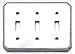 Omnia 8004/T Beaded Edge Triple Toggle Switch Plate from the Classics Collection, Polished Chrome