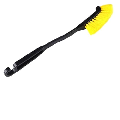 MoSundi Spazzola per la pulizia dei cerchioni di auto e camion, strumento di pulizia per ruote SUV, manico antiscivolo in plastica per la pulizia di auto, casa, camion, 28 cm